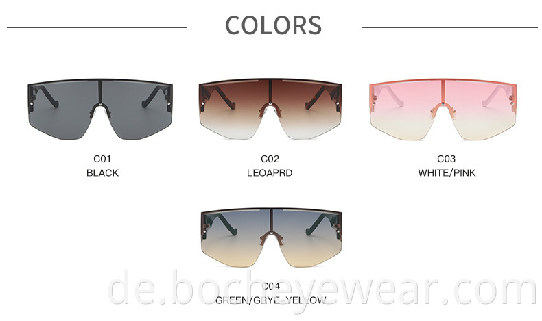 One-piece Large Frame Sunglasses